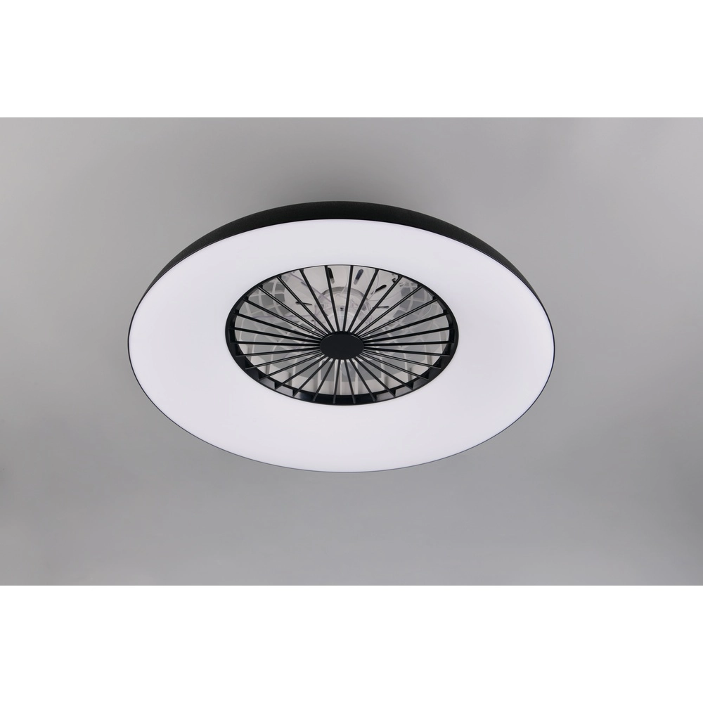 Design ventilator Svaerholt zwart Ø 60cm met RGB functie Trio 4017807688795