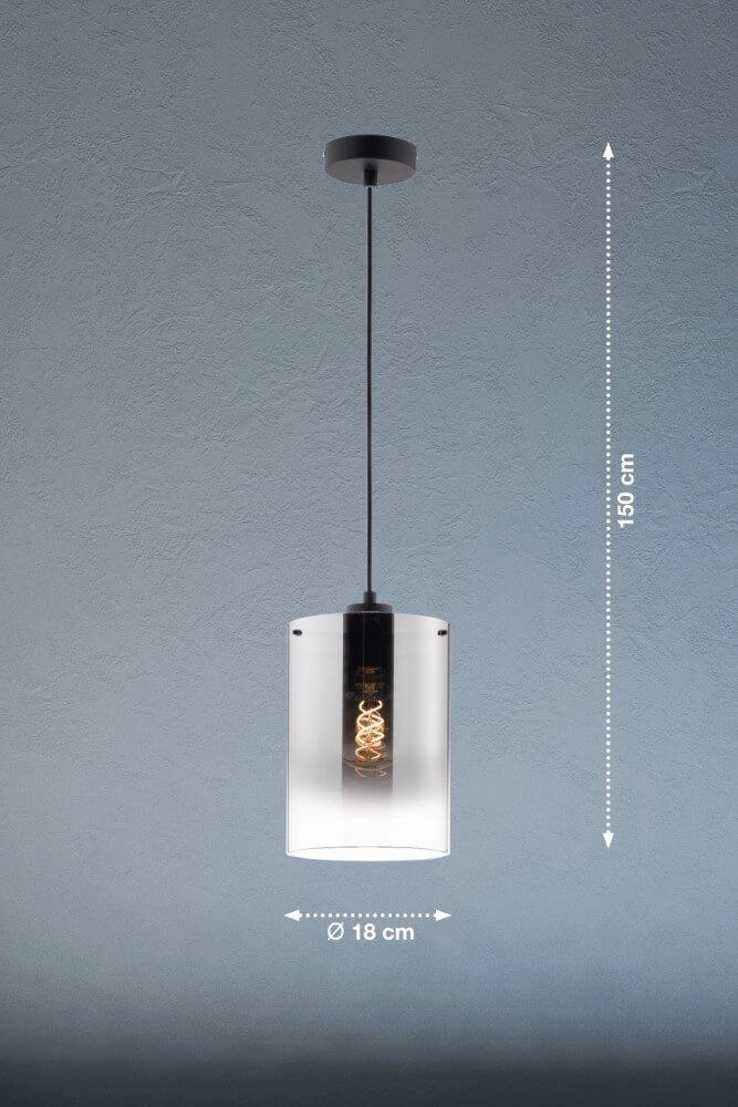 Hanglamp Samu smoke glas Fischer & Honsel 4003694608954