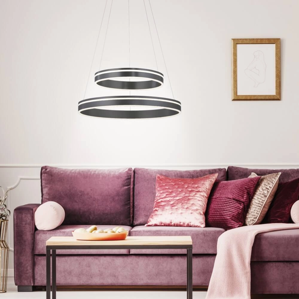 Hanglamp Q-Vito Ø 59cm antraciet Paul Neuhaus 4012248367445