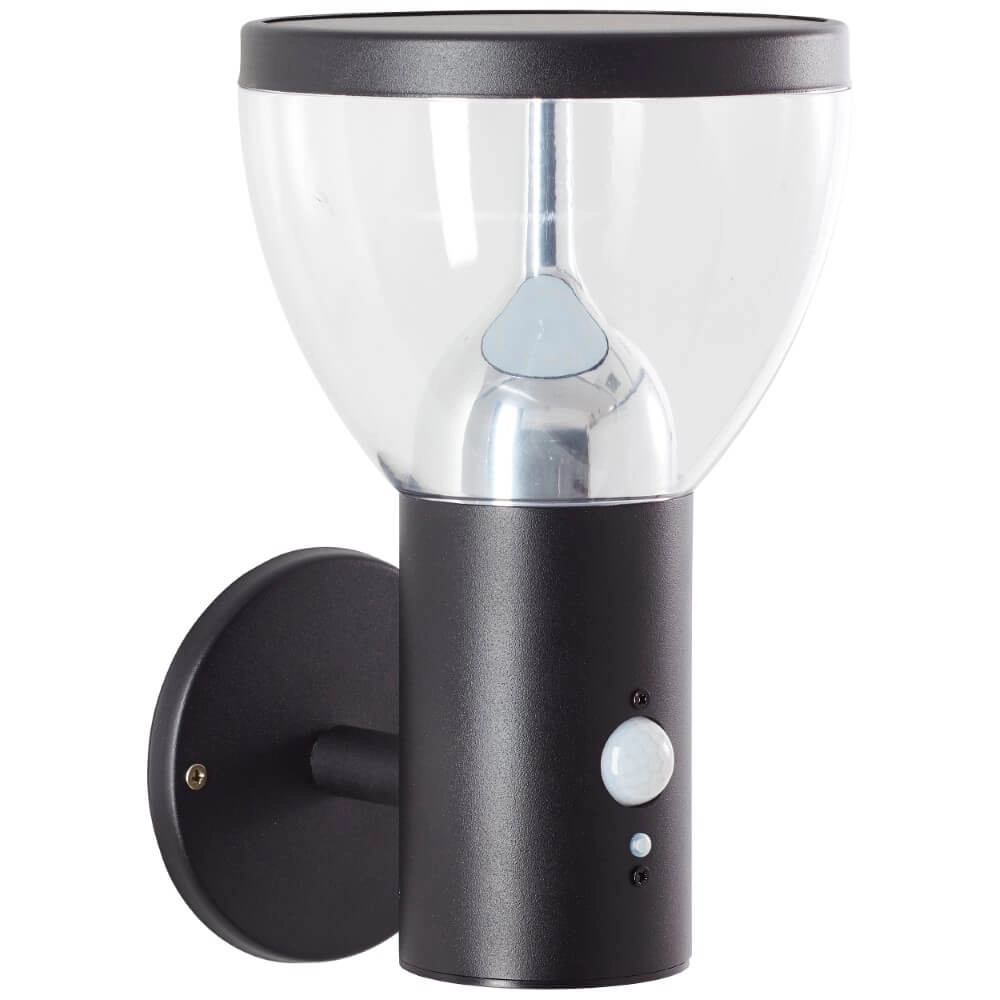 Wandamp Tulip zwart met sensor Brilliant 4004353437755