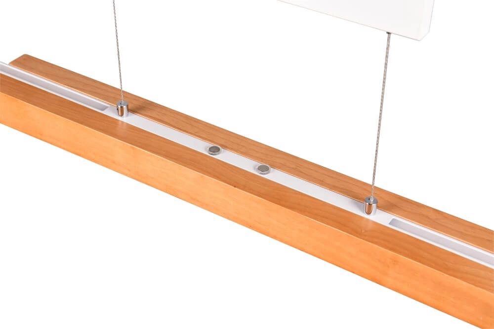 Kantoor hanglamp Trajan met houtlook en wit Trio 4017807613018