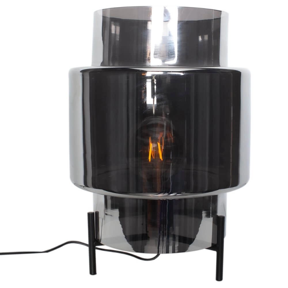 Tafellamp Ebbot smoke glas