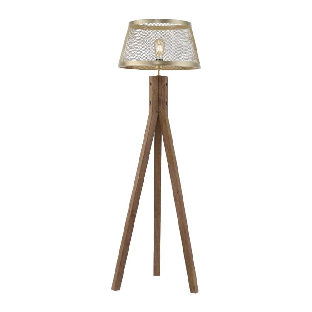 Vloerlamp Frederik messing Just Light 4043689976187