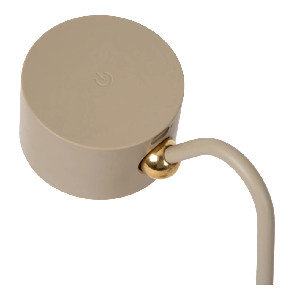 Oplaadbare bureaulamp Jolan taupe Lucide 5411212461100
