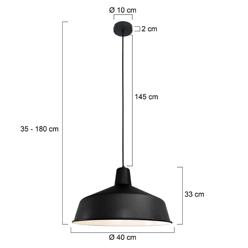 Landelijke hanglamp Blackmoon Ø 40cm Steinhauer 8712746131000
