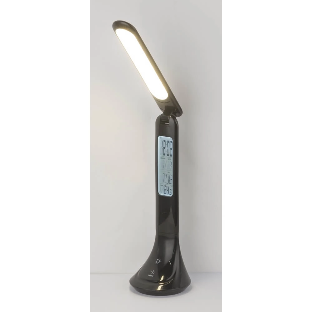 Bureaulamp Tyrell zwart met klok Globo 9007371379033