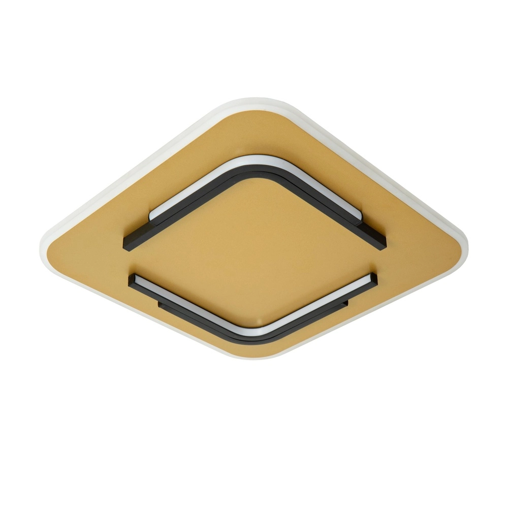 Design plafonniere Andreas 40 x 40cm - 30W zwart met goud