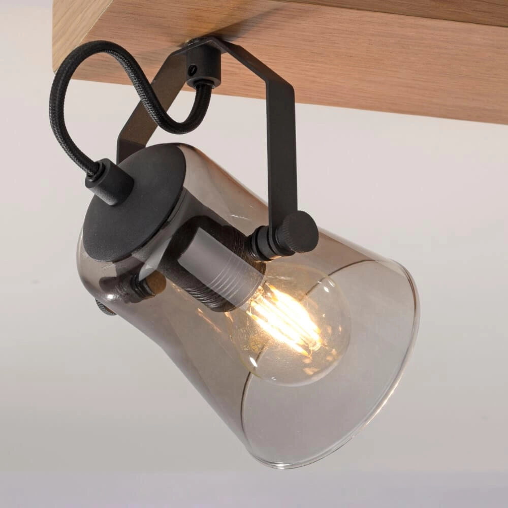 Plafondlamp Green Langstrom hout 2-lichts Just Light 4043689994877