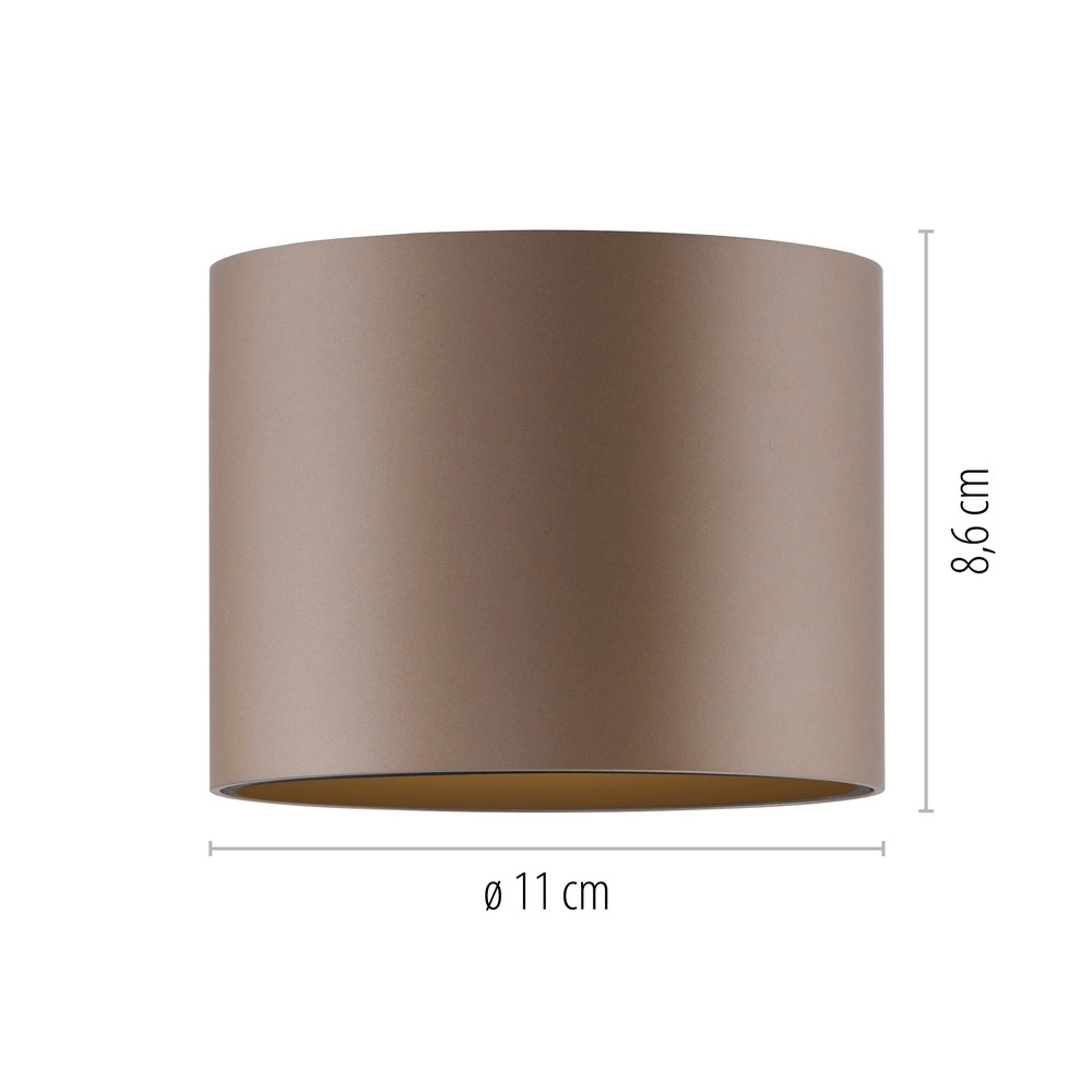 Plafond opbouwspot Pure Point Ø 11cm - bronce Paul Neuhaus 4012248395653