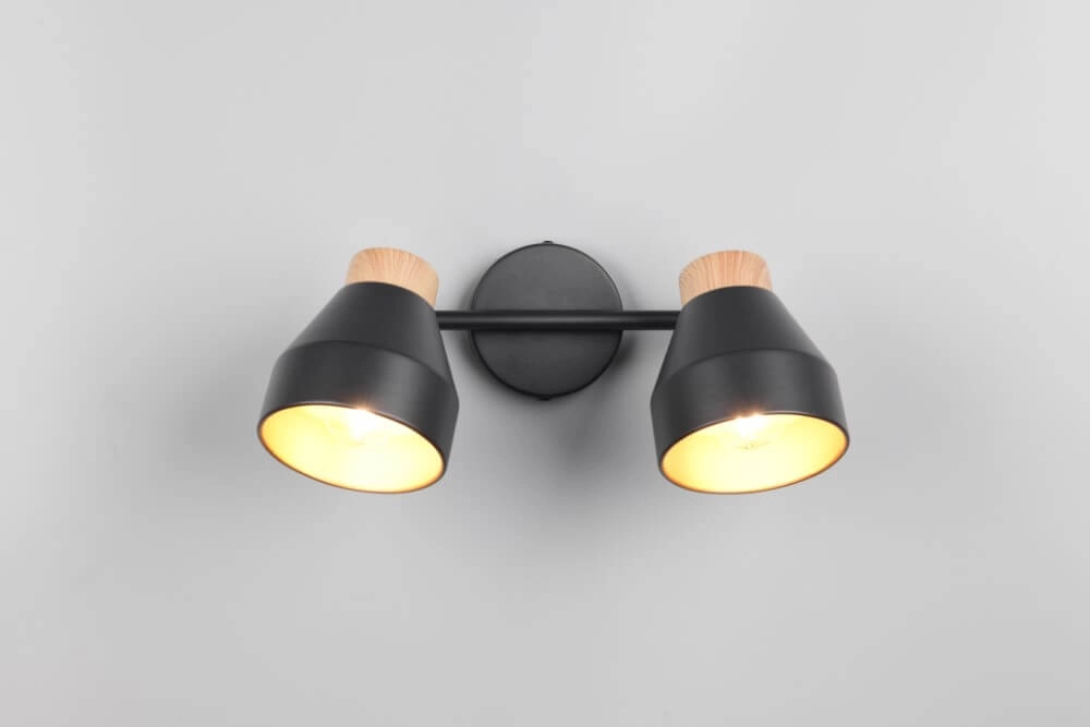 Design plafondlamp 2-lichts Valentin zwart Trio 4017807637410