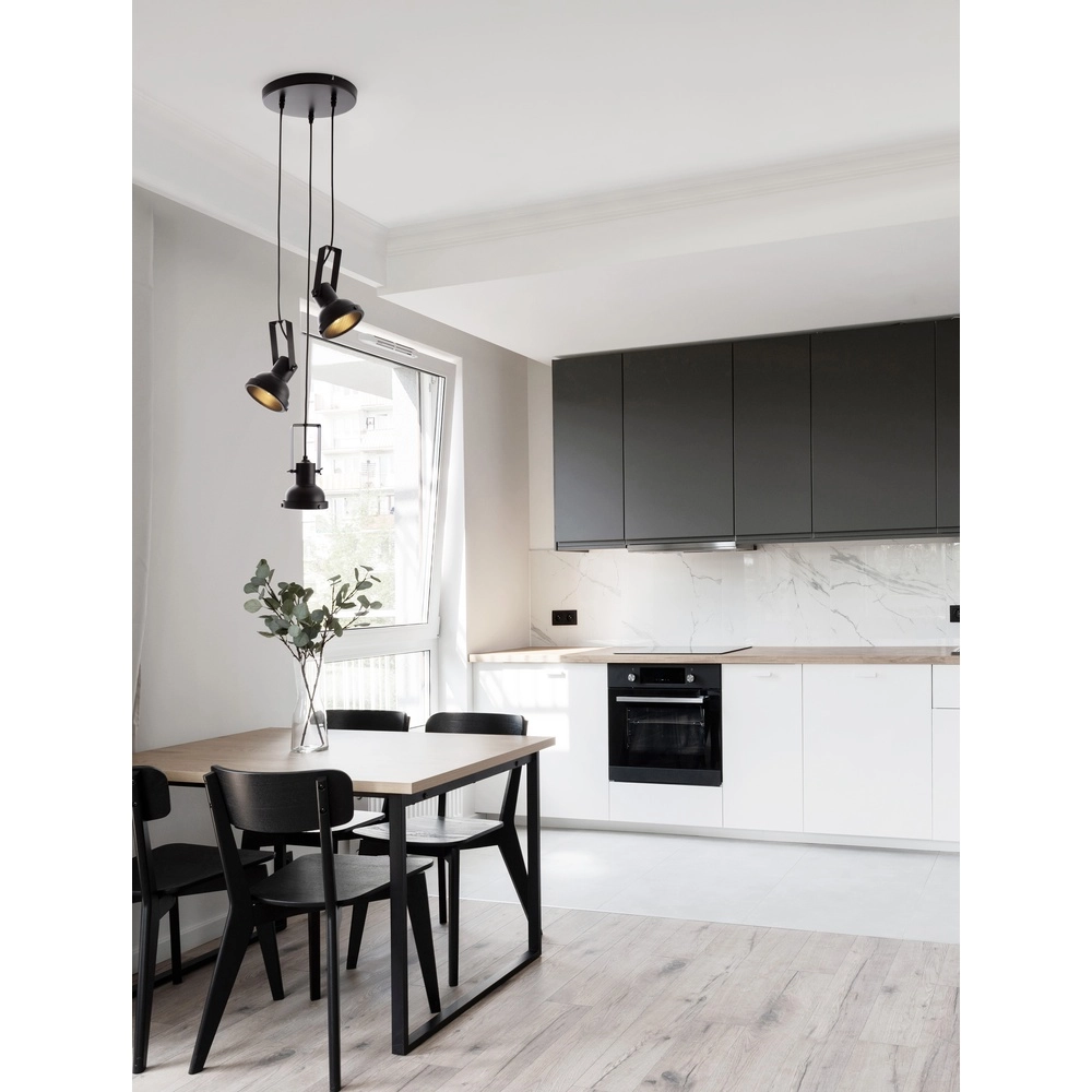 Hanglamp Ruvi 3-lichts zwart Lyora 5212017446336