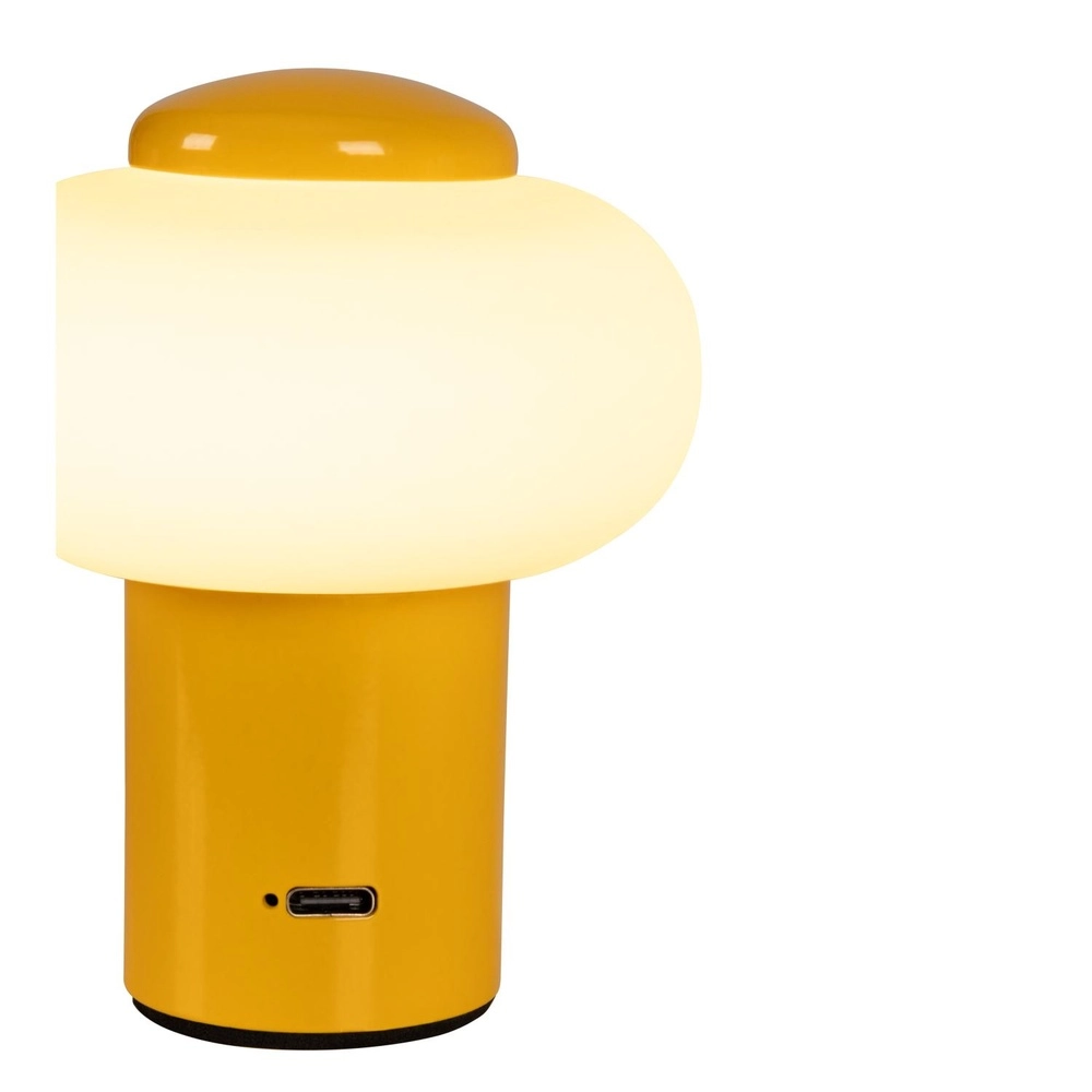 Oplaadbare tafellamp Gustav geel Lucide 5411212442055