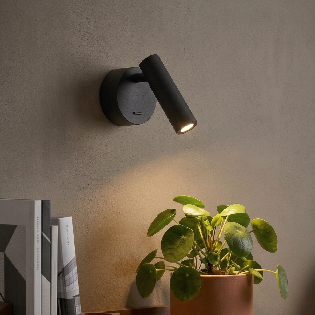 Wandspot Clip zwart