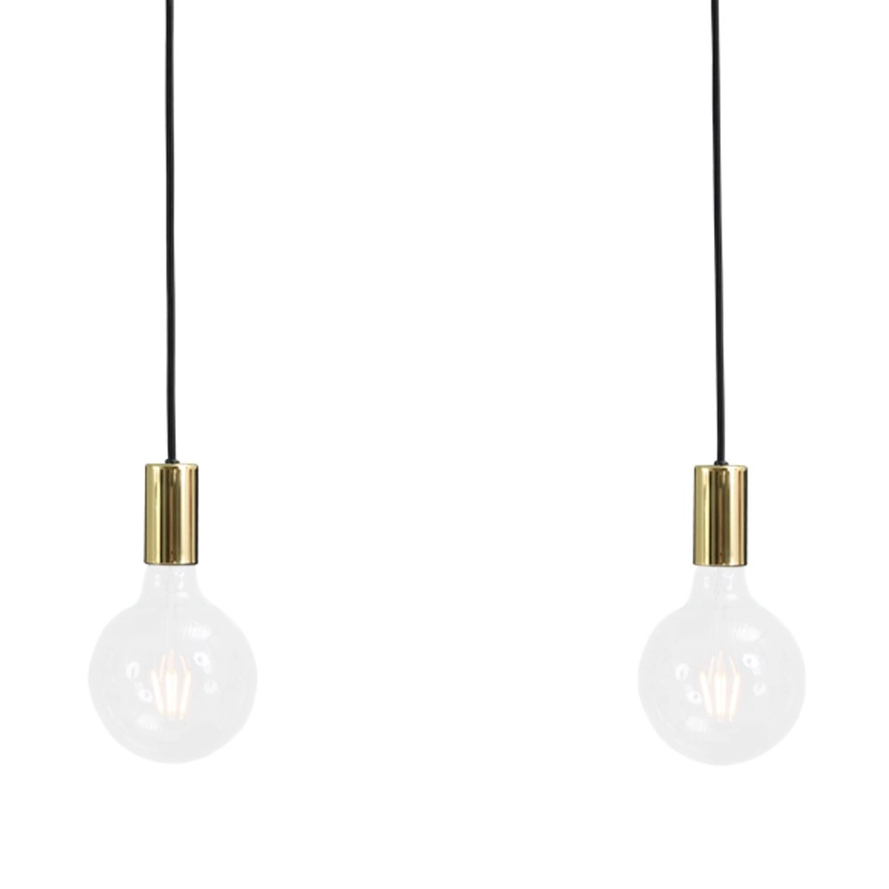 Hanglamp Concepto 3-lichts zwart met goud Masterlight 8718121142371