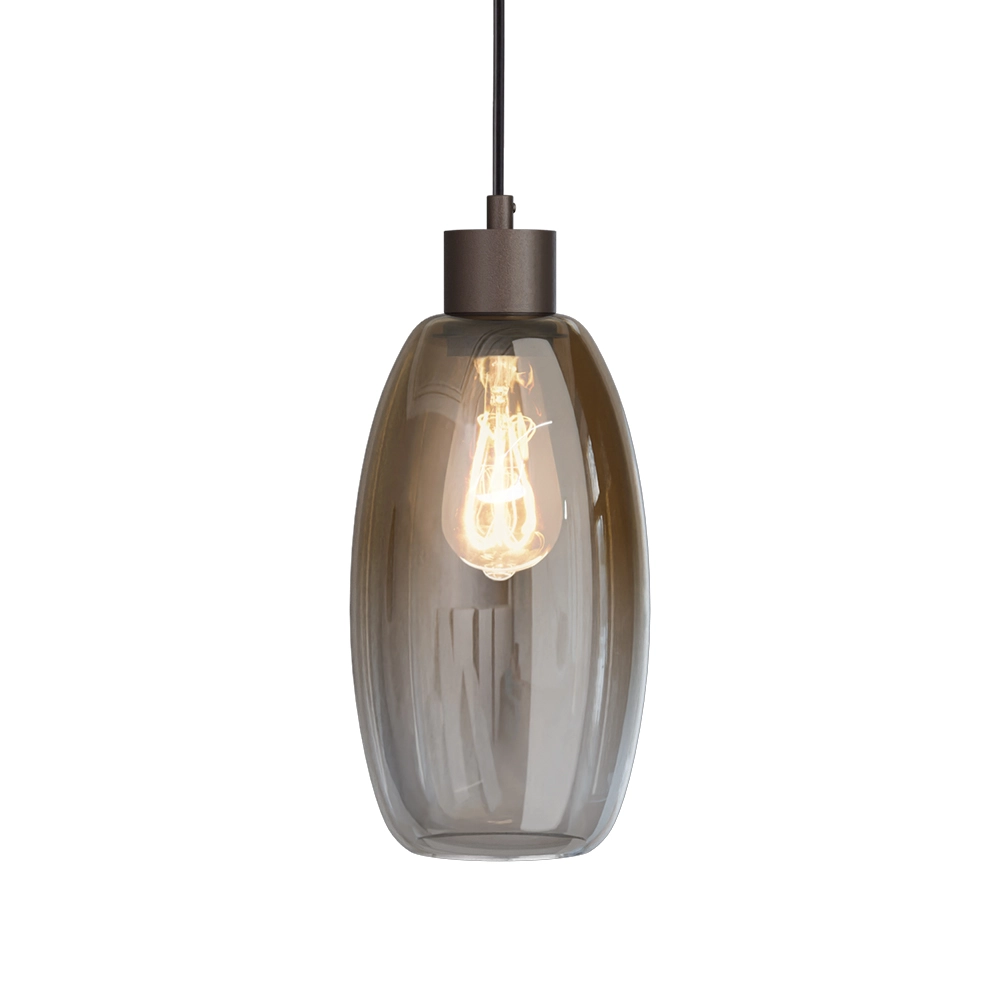 Glazen hanglamp Olive Ø 15cm - cacao Masterlight 8718121393766