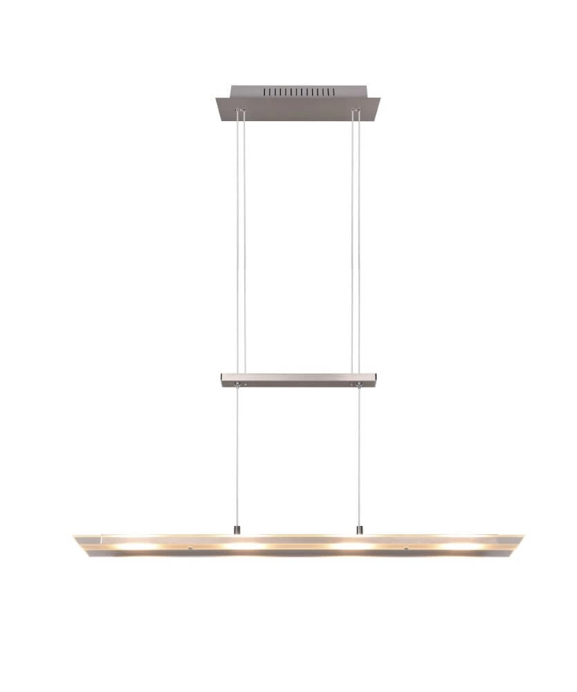Glazen hanglamp Milos nikkel Trio 4017807588262