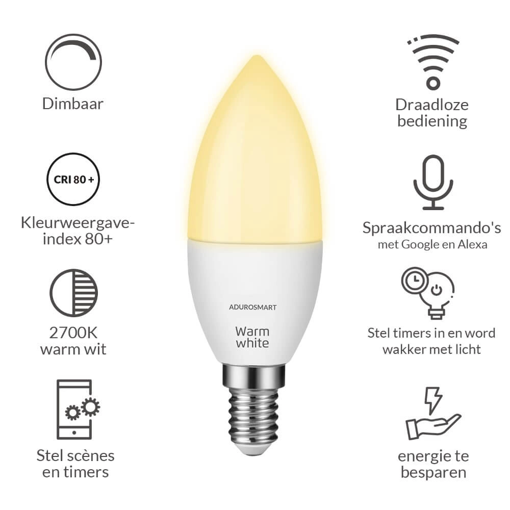 E14 - 470 lumen - 2700K AduroSmart 644558228655