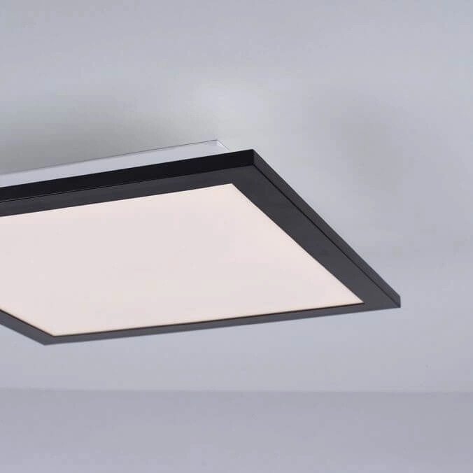 Led plafondlamp Flat 30 bij 30cm zwart Paul Neuhaus 4043689982072