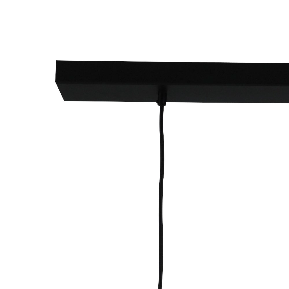 Eetkamerlamp Lett lll 28 3-lichts zwart met smoke glas Masterlight 8718121181547