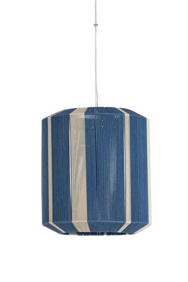 Hanglamp Kozana blauw met crème Ø 48cm Light & Living 8717807716813