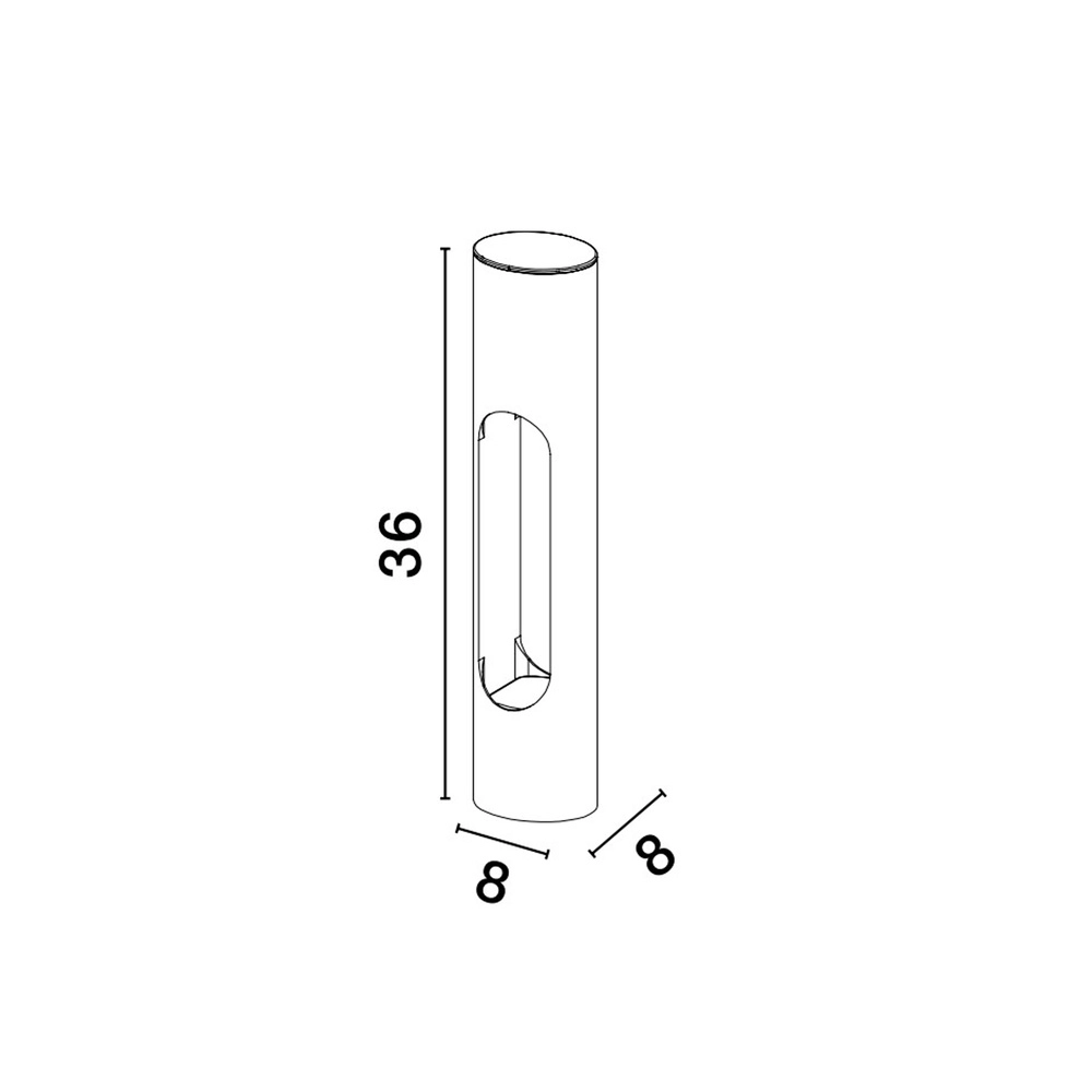 Strakke lamp Ellery zwart 36cm Lyora 5212017439314