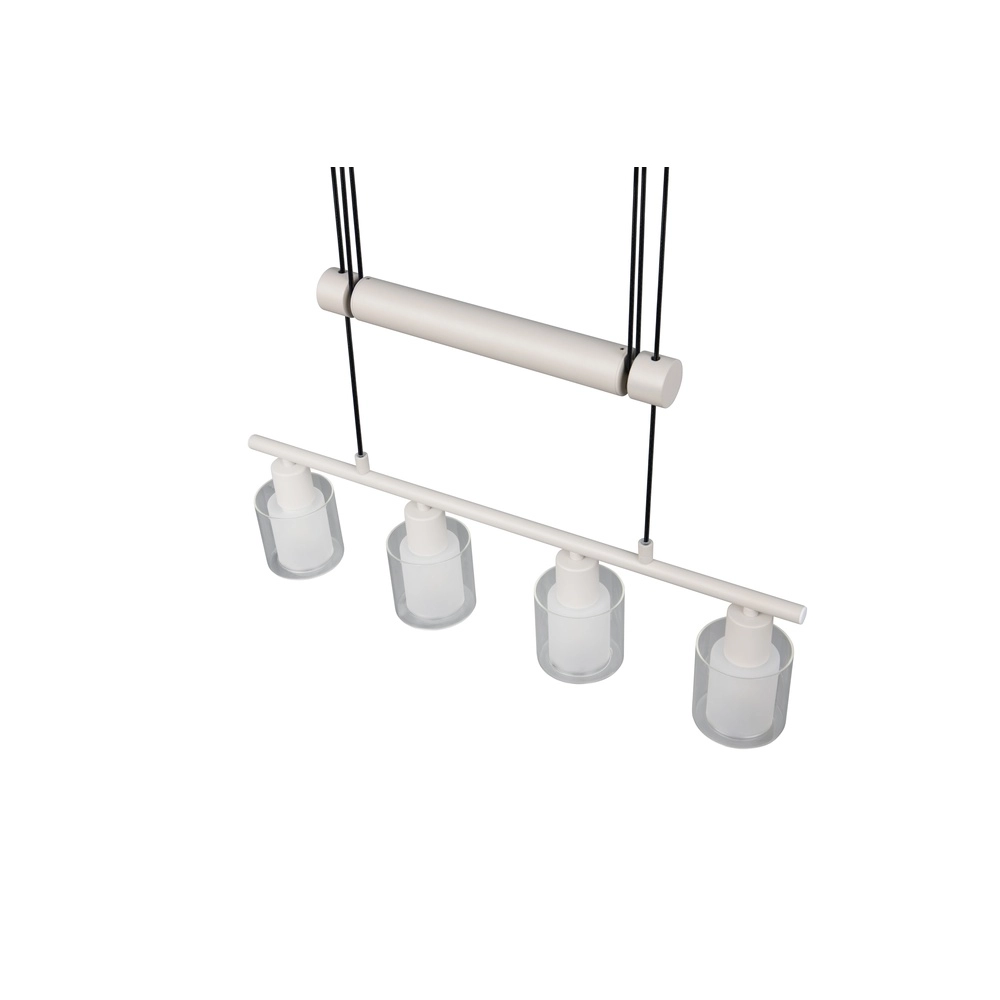 Hanglamp Neralo 4-lichts grijs Trio 4017807702910
