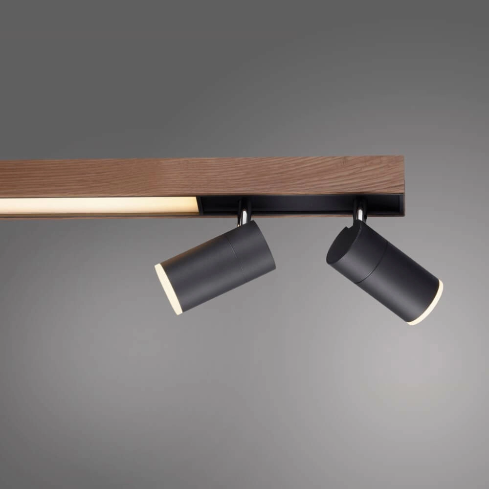 Strakke plafondlamp Pure Lines Spot hout Paul Neuhaus 4012248374566