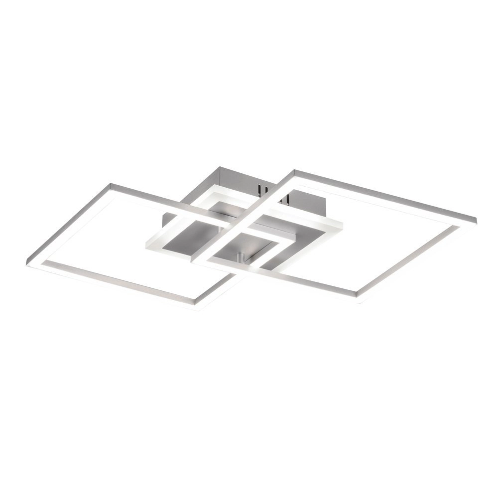 Vierkante plafonnière Venida 57cm grijs Trio 4017807451092