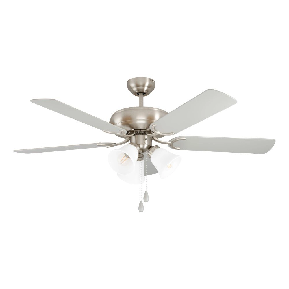 Plafondventilator lamp Las Palmas E27 132cm RVS