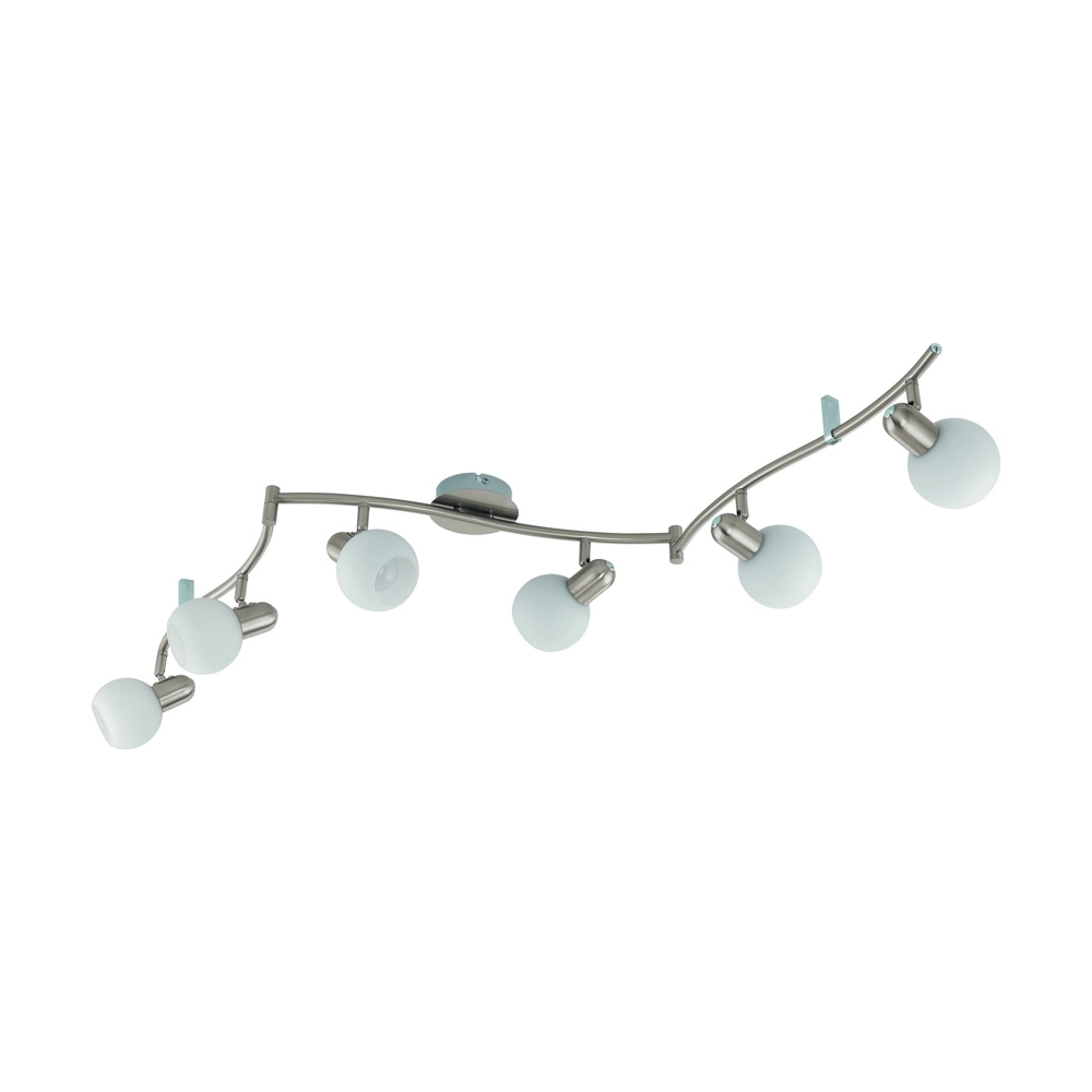 Plafondlamp Comba 6-lichts nikkel