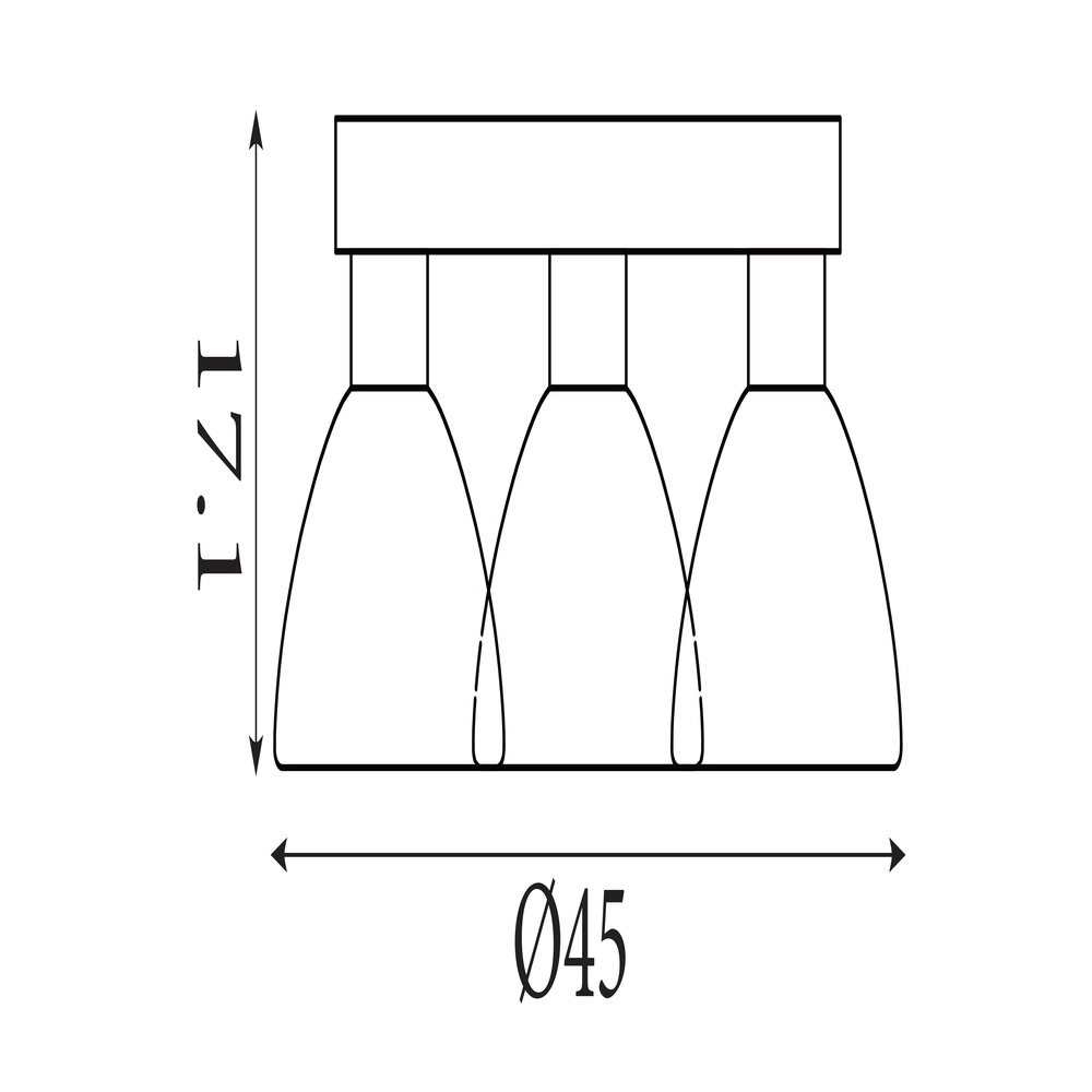 Plafondlamp Cannes 3-lichts Searchlight 5053423297880
