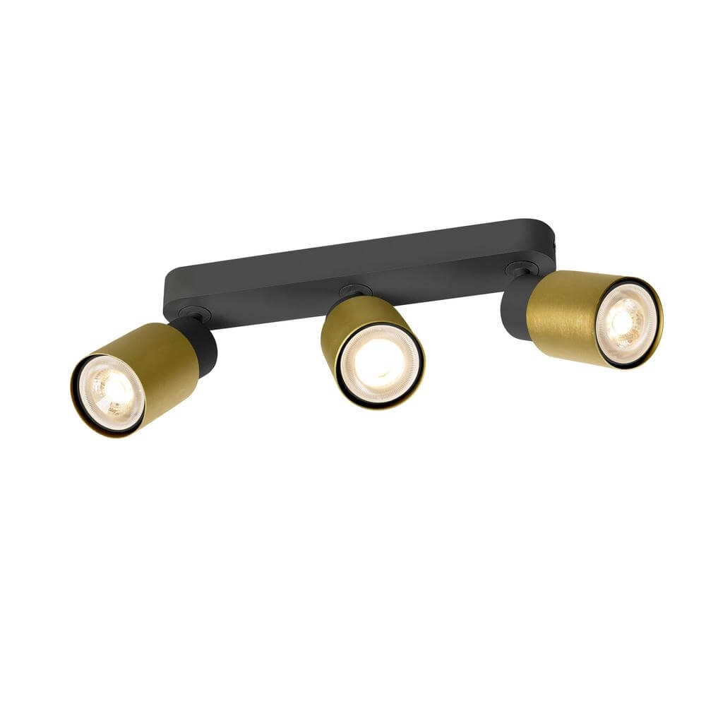 Spot Puri 2.0 Tube zwart-goud 3-lichts Spot Puri 2.0 Tube zwart-goud 3-lichts