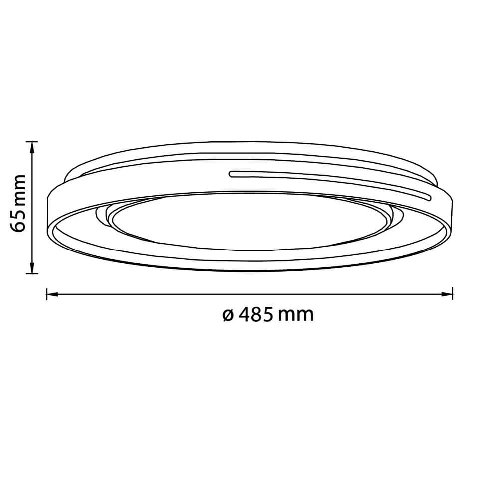 Plafondlamp Barty Ø 48,5cm wit Brilliant 4004353411328