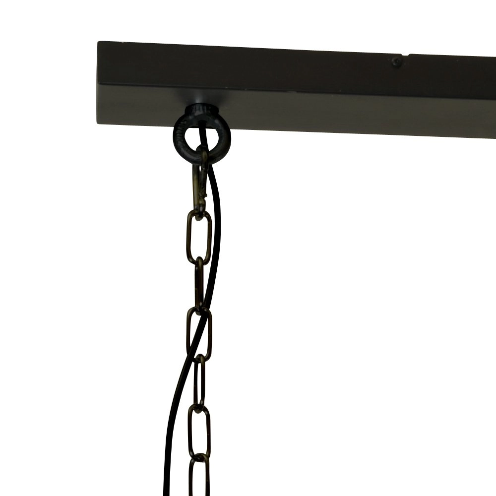 Stoere eettafel hanglamp Industria 2x27 2-lichts zwart met betongrijs Masterlight 8718121231457