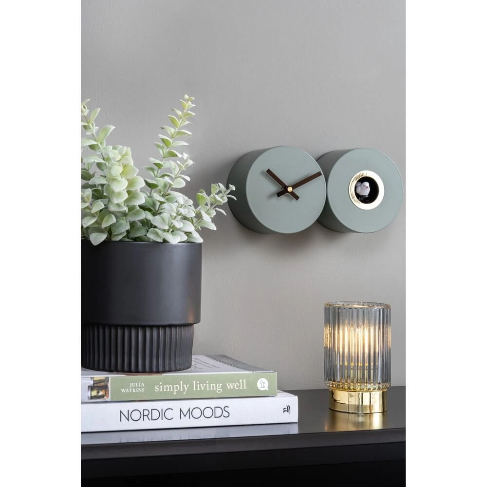 Wandklok Duo Cuckoo groen Karlsson 8714302698002