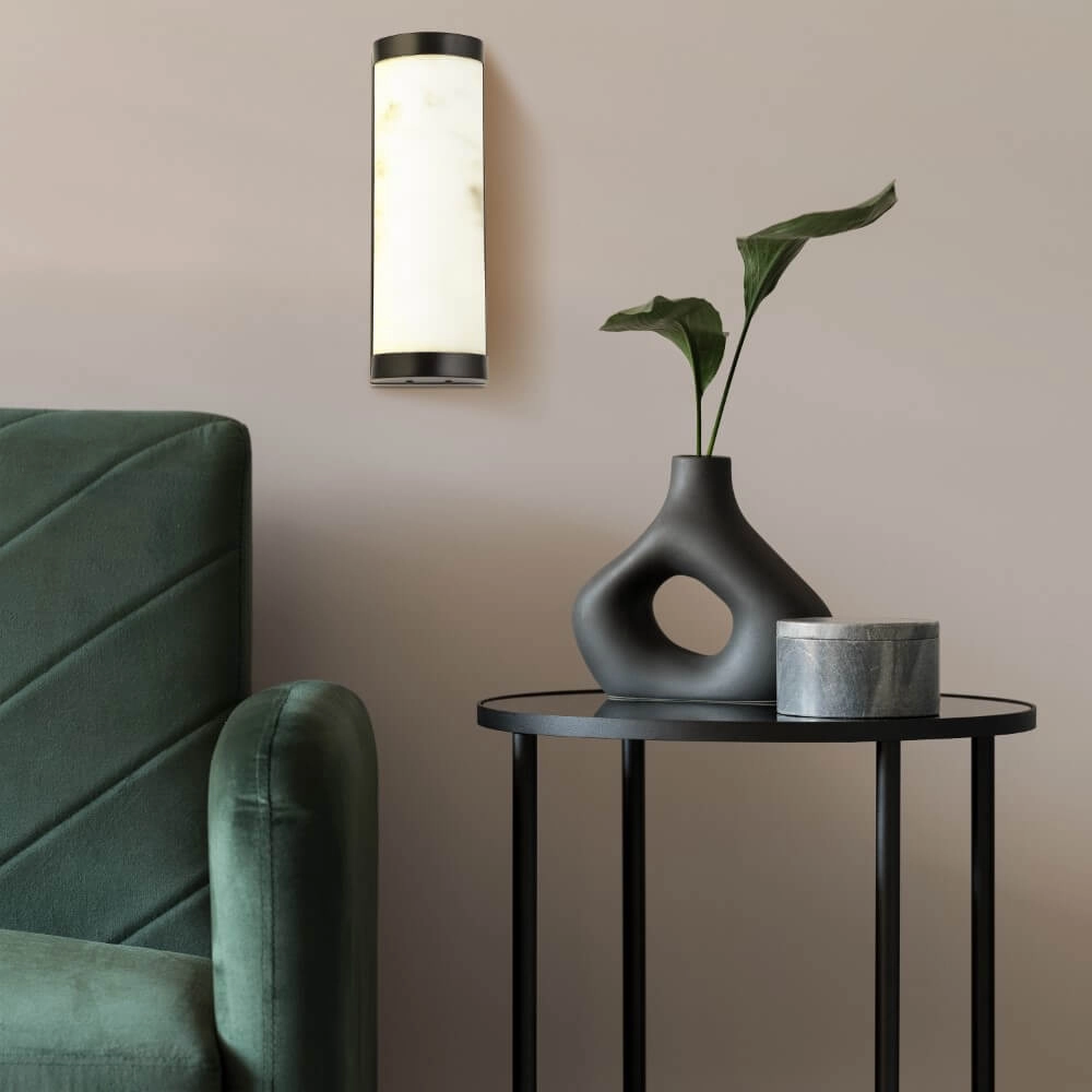 Design wandlamp Nile 25cm zwart Searchlight 5053423273792