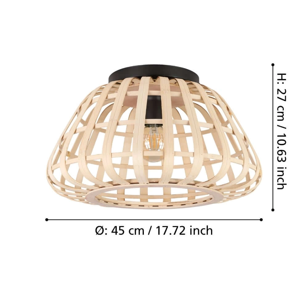 Rotan plafondlamp Montezuelo Ø 45cm Stars of Light 9008606240494