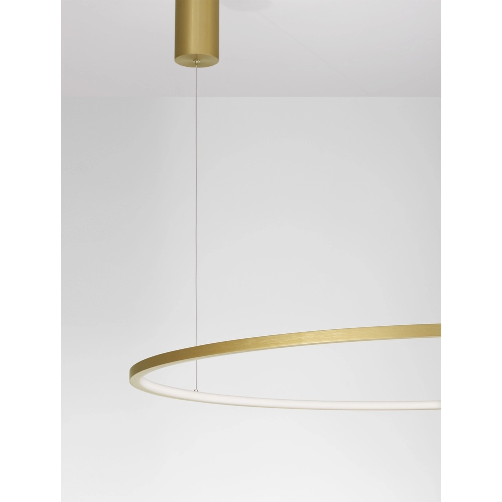 Ronde hanglamp Tarquin goud Ø 100cm Lyora 5212017438355
