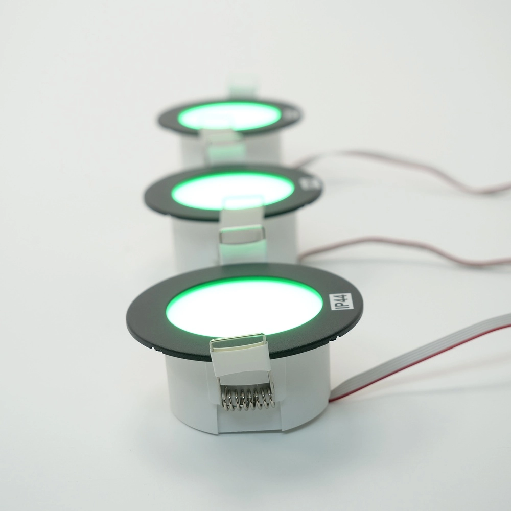 IP44 inbouwspot Fueva 6-Z Zigbee - zwart - Ø 8,8cm Eglo 9008606330966