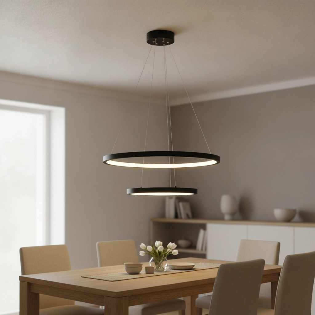 Zwarte hanglamp Empatia design dubbel