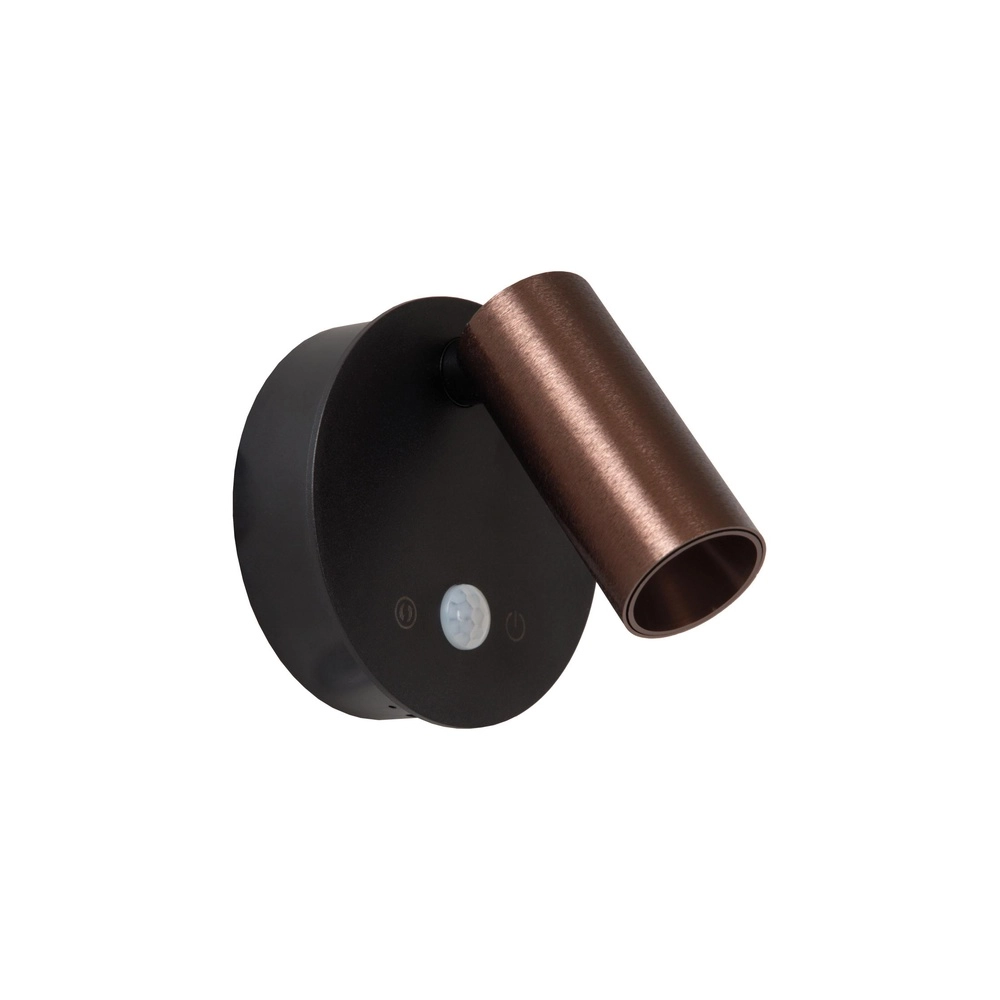 Oplaadbare wandlamp met sensor Toni magnetisch koffie bruin