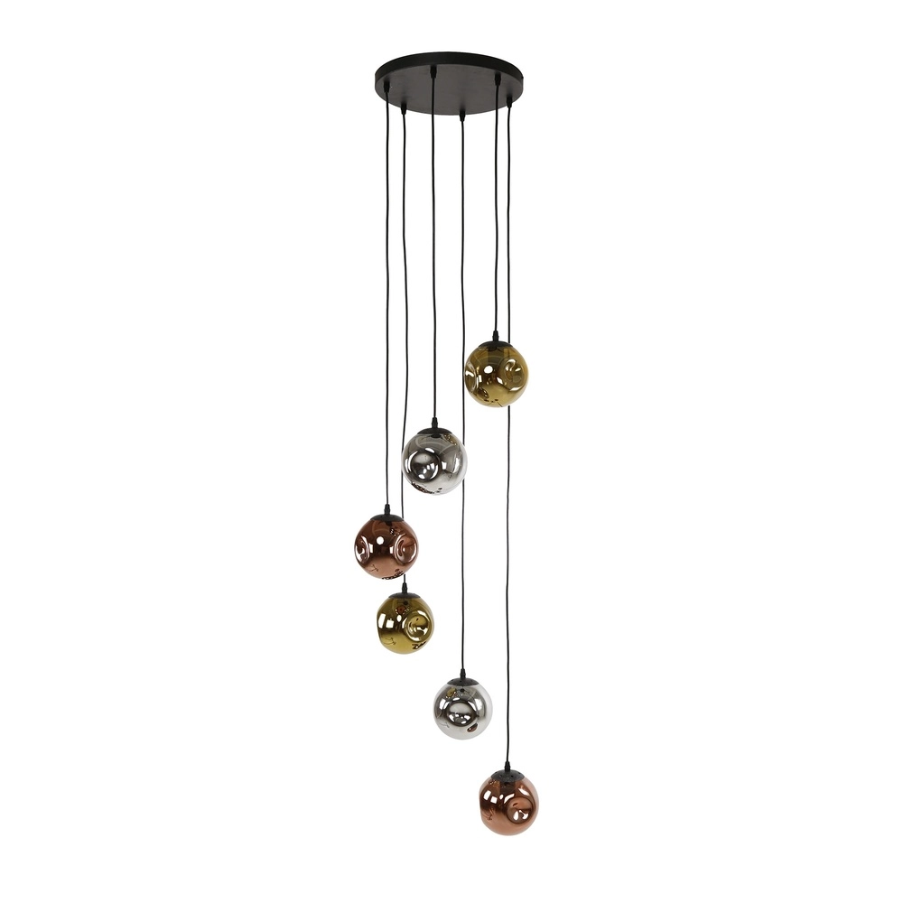 Glazen hanglamp Stellar 6-lichts - Ø 15cm Lyora 8716803511651