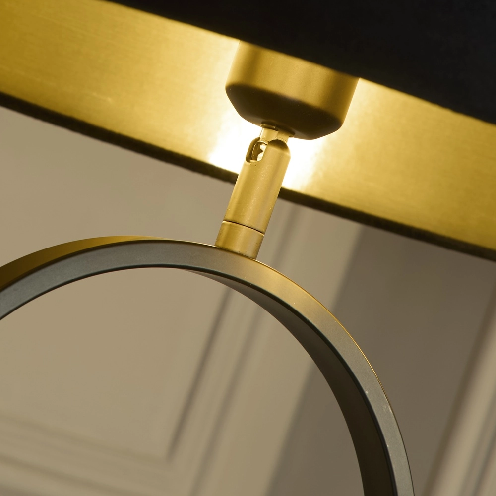 Vloerlamp Modish zwart met zwarte kap Searchlight 5053423307534