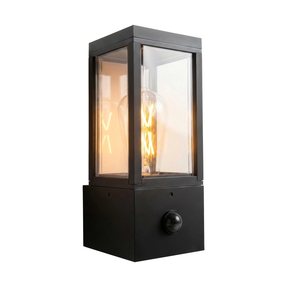 Design wandlamp Dubai zwart met sensor