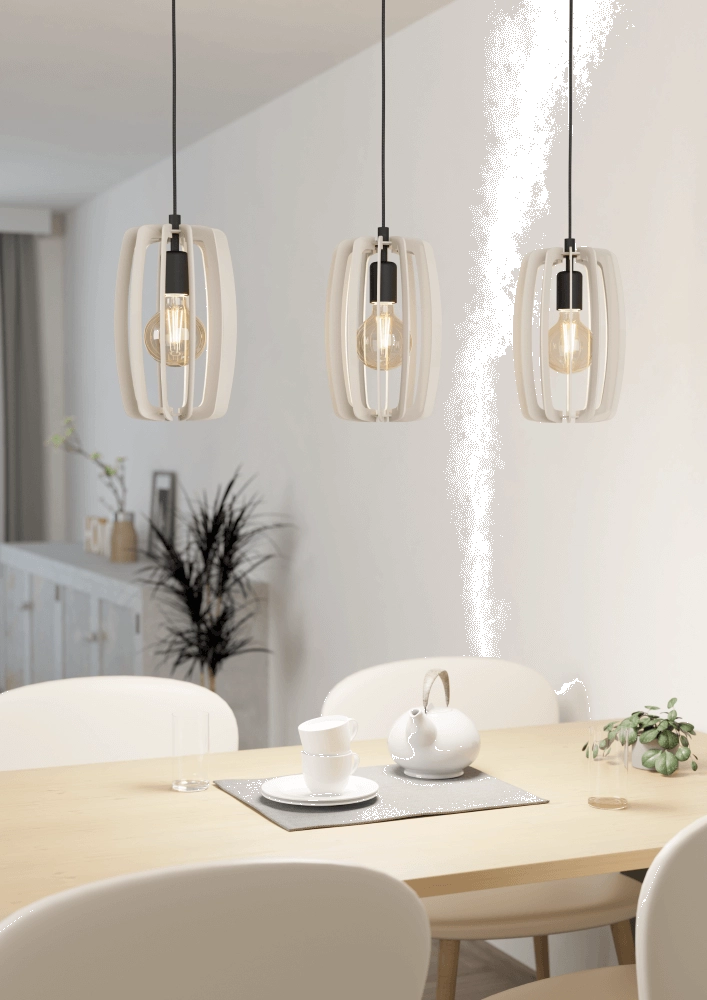 Eetkamer hanglamp Bajazzara wit Eglo 9008606244331