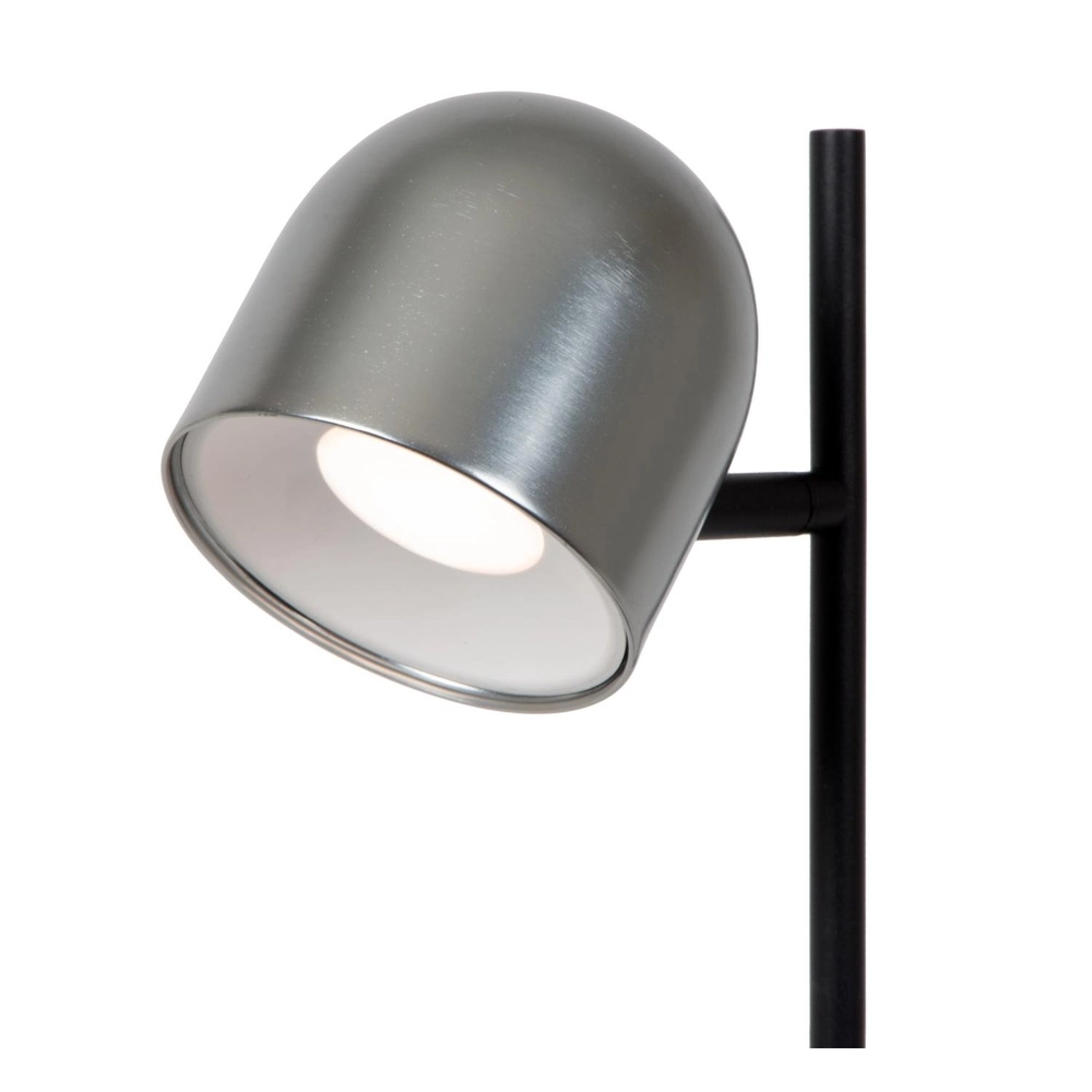 Oplaadbare tafellamp Skanska Rech metaalgrijs Lucide 5411212032126