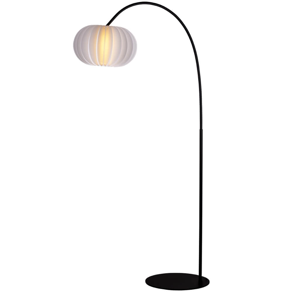 Design booglamp Arena met witte kap Design booglamp Arena met witte kap