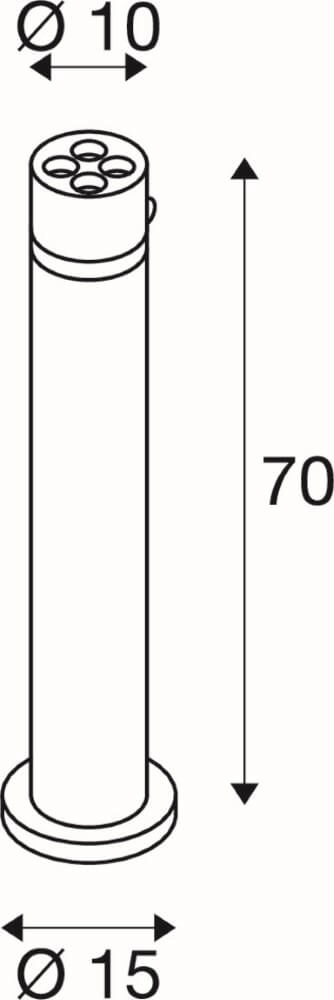Led padverlichting R-Cube 75cm - rond SLV 4024163278096