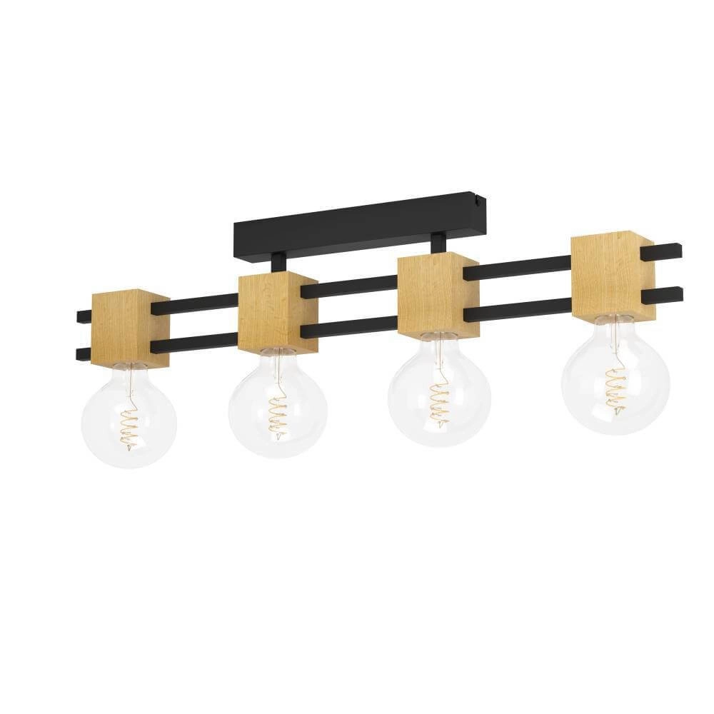 Strakke plafondlamp Levantara 4-lichts