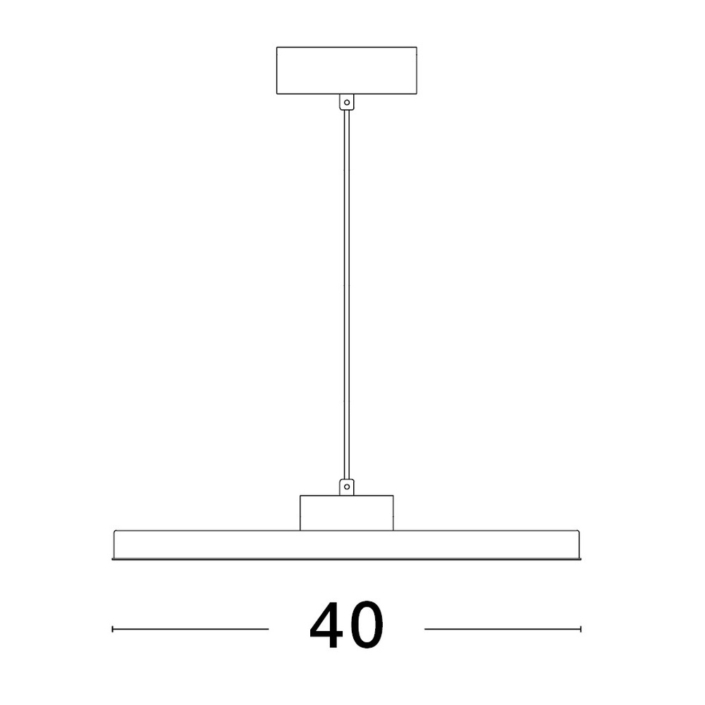 Strakke hanglamp Andria wit Ø 40cm Lyora 5212017432018